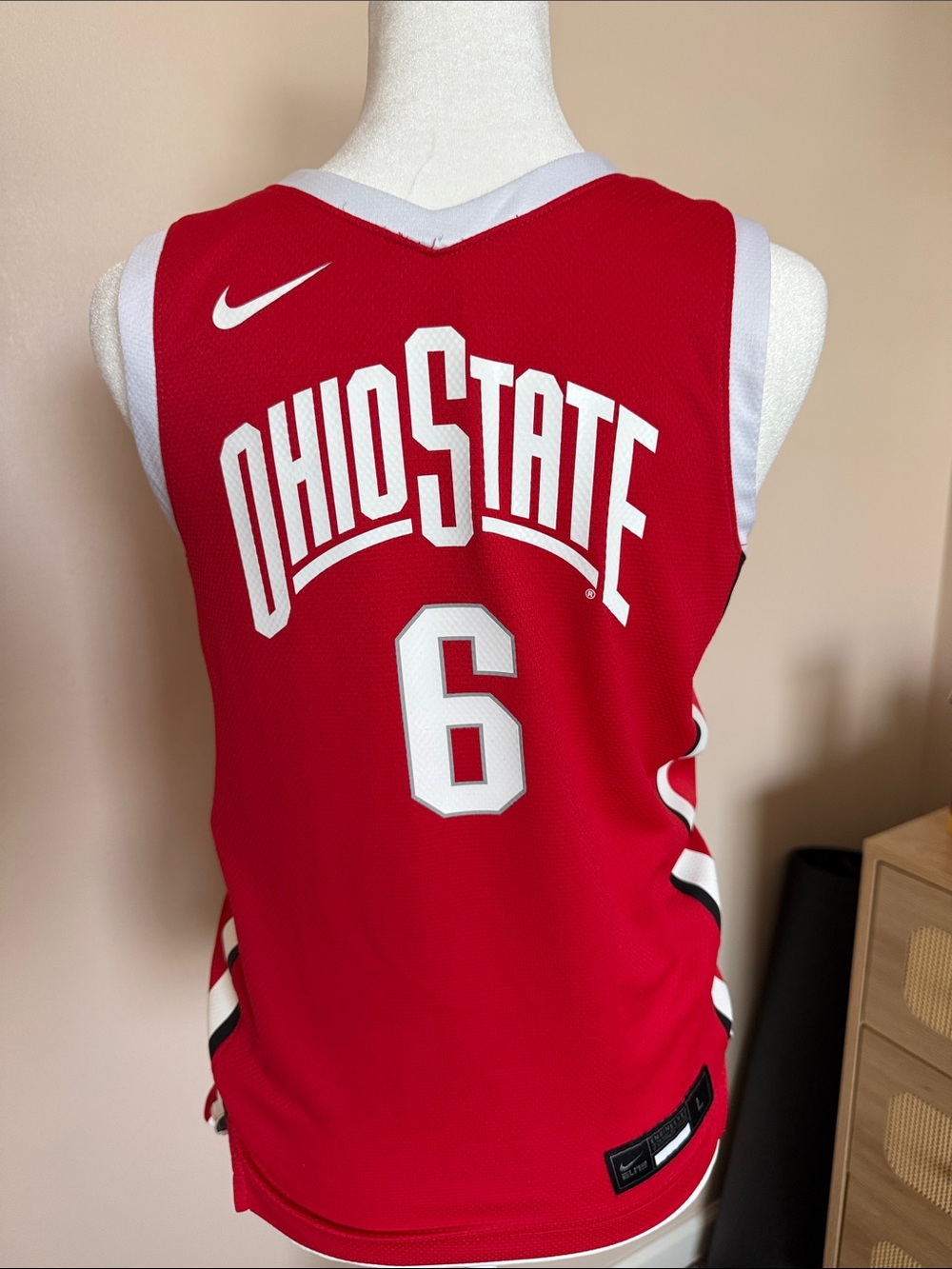 Nike Red Ohio State Basketball Jersey #6
